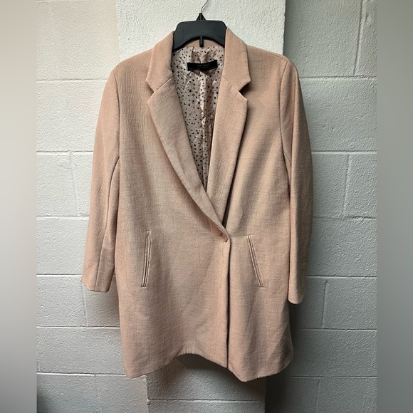 Zara Jackets & Blazers - Women's Tan, pink tint  Blazer Coat. L